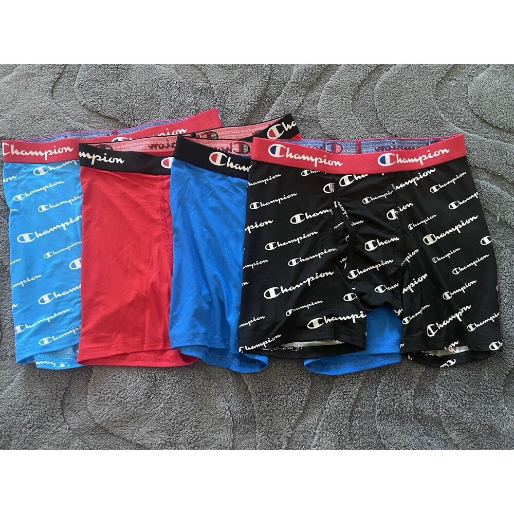 NEW Champion Boys' Lightweight Stretch Boxer Briefs - 4 Pack Size XL